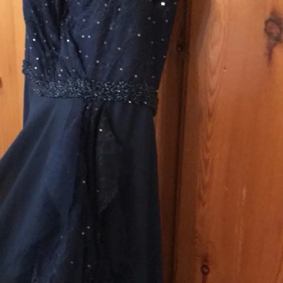 Mac Duggal Rhinestone Chiffon Gown, Dress - Picture 13 of 14